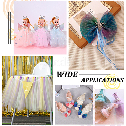 Rouleaux de tissu en tulle polyester couleur arc-en-ciel&nbsp;OCOR-WH0082-136D