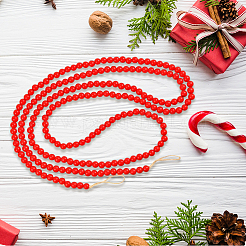 Деревянные круглые бусины подвесные украшения для рождественских украшений&nbsp;HJEW-WH20003-49A