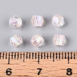 Perles de verre peintes par pulvérisation transparent&nbsp;EGLA-N018-4mm-08