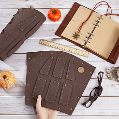 Браслет-манжета в стиле панк из искусственной кожи для байкеров AJEW-WH0430-68A