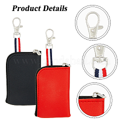 4шт. 2-х цветная поясная сумка из искусственной кожи с застежкой-молнией KBAG-HY0001-01