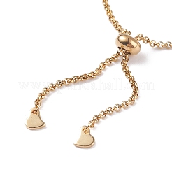 Изготовление браслета-слайдера из нержавеющей стали 304 Rolo Chain AJEW-JB01117-03