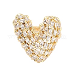 Кольца на палец с прозрачным кубическим цирконием&nbsp;RJEW-U002-10G