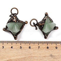 Подвески со звездами Меркаба из натурального зеленого авантюрина&nbsp;G-C144-01R-05
