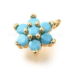 Pendentifs avec zircon cubiques à micro-pavés en laiton&nbsp;KK-D356-01B-G