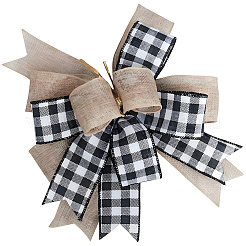 1 шт. рождественские льняные украшения в виде больших бантов&nbsp;AJEW-CN0005-55B