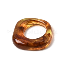 透明樹脂ペンダント  菱形  チャーム  サドルブラウン  23x24x5mm  穴：13mm&nbsp;LS-FIND-H021-02A