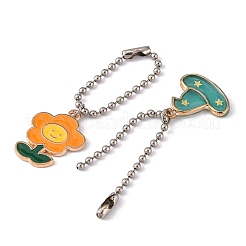 Брелки с подвесками из эмали из сплава 9 шт.&nbsp;HJEW-PH01493