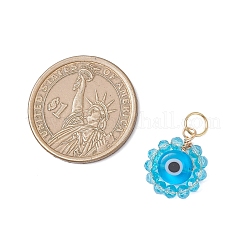 7 шт. подвески из стеклянных бусин ручной работы в технике лэмпворк 7 цветов PALLOY-JF04515