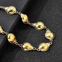 Браслеты из нержавеющей стали 304 с божьей коровкой для женщин BJEW-K226-15A-G