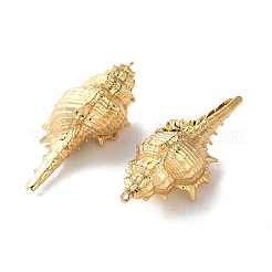 Большие подвески из натуральной ракушки с гальваническим покрытием X-SSHEL-B002-01G-02