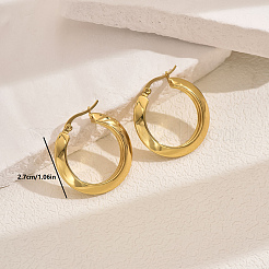 Винтажные серьги-кольца из нержавеющей стали 201&nbsp;YA0718-3