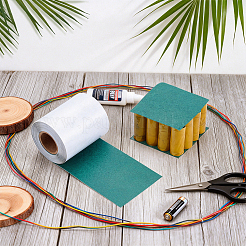 10mの粘着性電気絶縁大麦紙  丸型クラフト紙チューブ1個付き  ダークシアン  100mm&nbsp;DIY-BC0017-76B