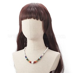 Collana da donna con pietre preziose miste naturali e sintetiche&nbsp;NJEW-JN04187