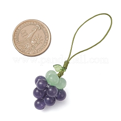 3 шт. подвеска в виде винограда с кошачьим глазом HJEW-TA00415
