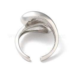 Покрытие стойки латунь с прозрачными циркониевыми открытыми манжетами RJEW-M158-06P