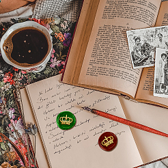 Ретро золотой тон латунный сургуч штамп головы&nbsp;AJEW-WH0208-820