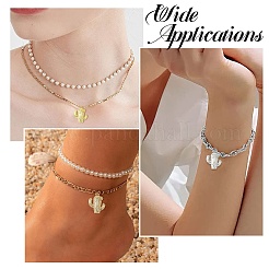 6 шт. 2-х цветная латунь с подвесками из кубического циркония&nbsp;KK-CJ0003-52