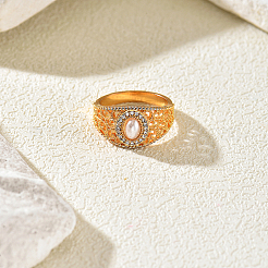 Fingerringe aus Messing mit Mikropavé-Kubikzirkonia für Damen&nbsp;FE1948