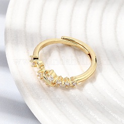 Anelli da dito da donna in ottone con micro pavé di zirconi cubici&nbsp;CU-CBAE7DF-14G-03
