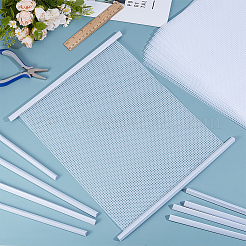 10 Stück rechteckige Kunststoffnetz-Leinwandplatten&nbsp;DIY-BC0016-48