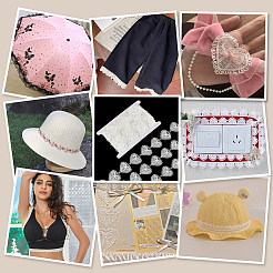 7.5 ярд кружевной отделки из полиэстера DIY-FG0006-84B