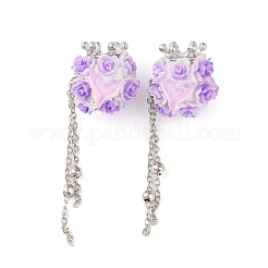 Светящиеся бусины из полимерной глины ручной работы со стразами CLAY-H003-09P-01