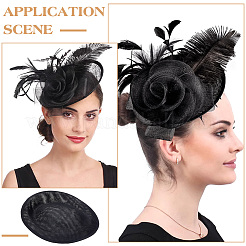 Льняная мини-шляпа с очаровательной основой&nbsp;AJEW-WH0472-54B