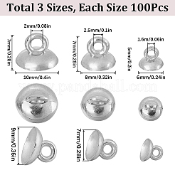 300 шт. 3 стильных пластиковых бусины с колпачками для подвески с чашечками-шпильками KY-SC0001-98