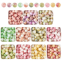 220 шт. двухцветные окрашенные бусины ручной работы в технике лэмпворк&nbsp;LAMP-TA0001-41B