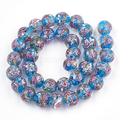 Бусины ручной работы бусины золотого песка LAMP-T006-08E