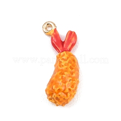 Anhänger aus Emaille mit frittierten Garnelen&nbsp;LS-ENAM-P264-01E-G