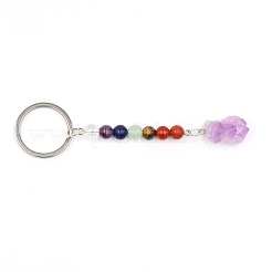 Брелки с драгоценными камнями чакры DJEW-PW0009-046