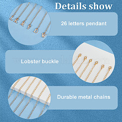 Decorazioni pendenti in strass in lega con lettera a~z&nbsp;HJEW-AB00369