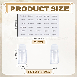 4 Stück 50 ml transparente PET-Flaschen mit Klappdeckel&nbsp;MRMJ-LP0001-31