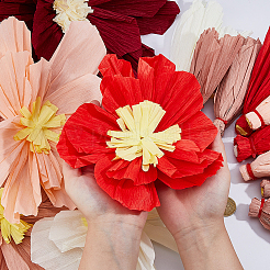 Цветок из гофрированной бумаги&nbsp;DIY-FH0010-23