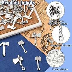 50 pz 5 stili pendenti in lega di zinco in stile tibetano&nbsp;TIBEP-CJ0003-56