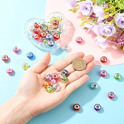 50 шт. европейские бусины из смолы с УФ-покрытием&nbsp;RESI-YW0005-81