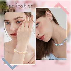 250 шт. 5-х цветное прозрачное гальваническое стекло с имитацией нефритовых стеклянных бусин EGLA-SP0001-06