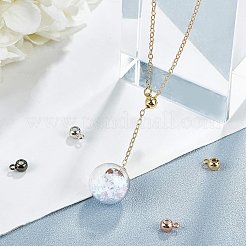 真鍮チューブベイル  ループベイル  ゴム入り  バレル  ミックスカラー  7x5x3.5mm  穴：0.7mm  内径：1.5mm  4色  10個/カラー  40個/箱&nbsp;KK-FH0001-50