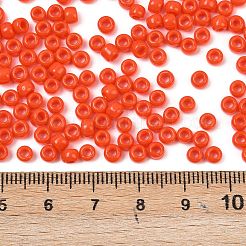 トーホー 6/0ラウンドビーズ  日本製シードビーズ  （不透明なサンセットオレンジ50)個  4mm  穴：1.5mm  約840個/50g&nbsp;SEED-XTR06-0050