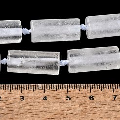 天然石クオーツクリスタルビーズ連売り  水晶  多面カット  コラム  22~23x11~11.5x10~10.5mm  穴：1.2mm  約16個/連  16.02~16.10''（40.7~40.9センチメートル）&nbsp;GG-CBA086A-03A-06