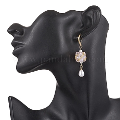 Стеклянные серьги-капли с застежкой-рычагом EJEW-MZ00531-03