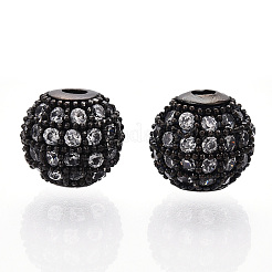 Стойки обшивки латунь кубического циркония бусы ZIRC-S001-8mm-A04