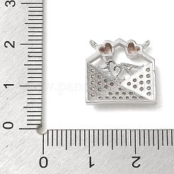 Pendentifs en laiton zircon cubique transparent&nbsp;CU-CBA4231-06A-P