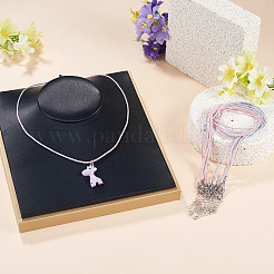 10 pièce de cordon en coton et métal pour la confection d'un collier&nbsp;NJEW-TAC0054