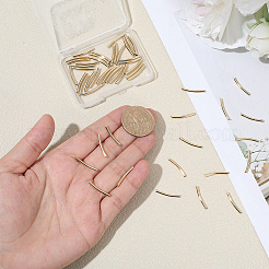 40 pièce de perles tubulaires courbées en laiton&nbsp;KK-PH0015-17B