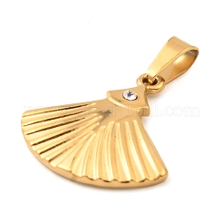 Ионное покрытие(ip) 304 нержавеющая сталь подвеска со стразами&nbsp;STAS-H182-08G