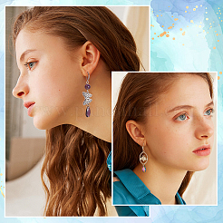 80 шт. 4 шт. фурнитура для сережек из нержавеющей стали 304 с застежкой-молнией STAS-BBC0003-77