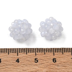 Perle intrecciate di agata blu naturale.&nbsp;GG-CBA2E9C-F17-01